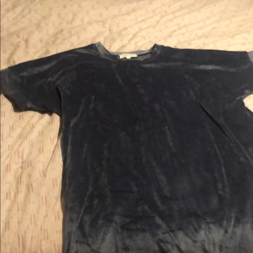 Midnight blue corduroy T-shirt dress